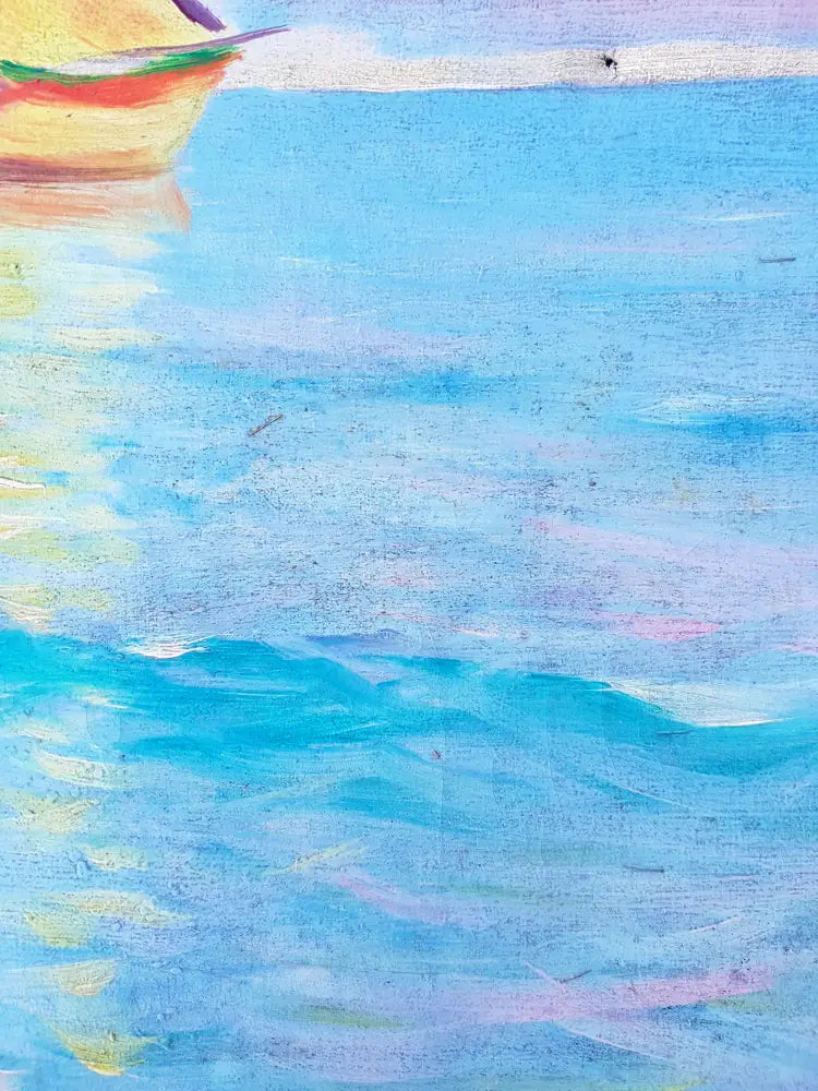 Пейзаж с лодки - Картина