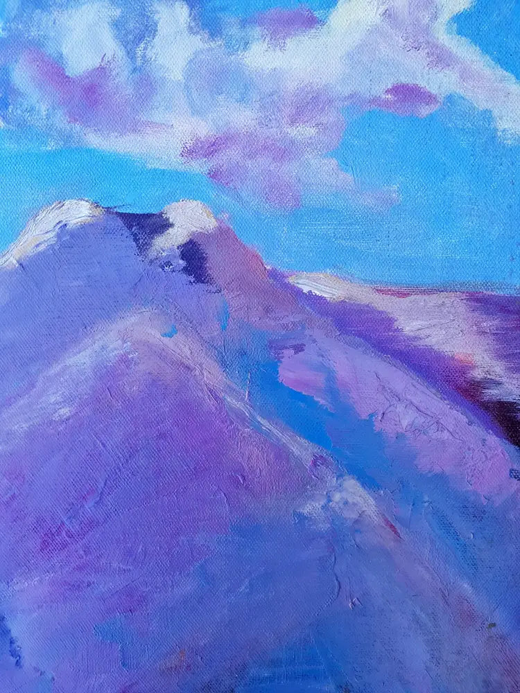 Пейзаж с планина - Картина