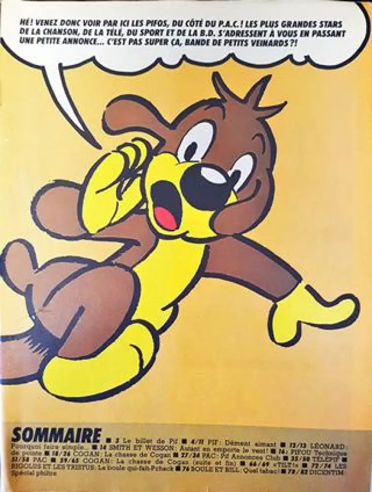 Pif 1989. B. D. Jeux Coloriages Conte Decoupages Fiche Animaux (1938) - Книга