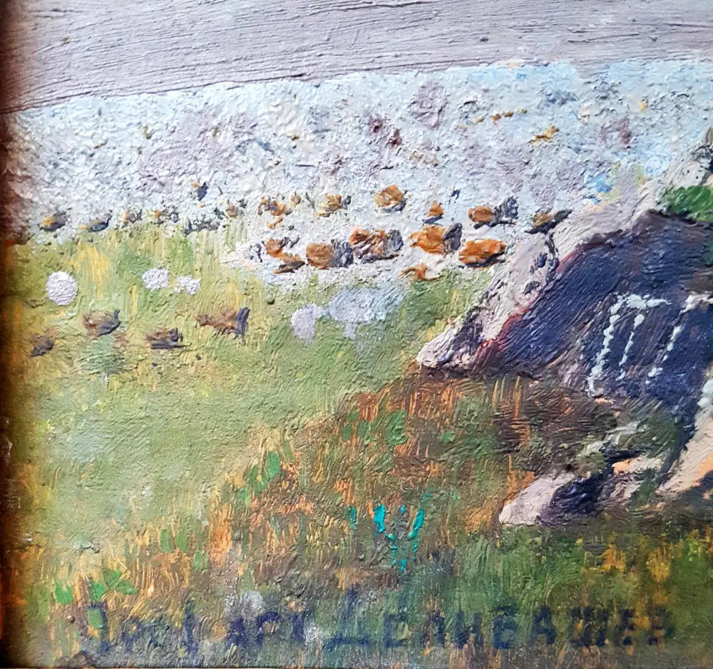 Планински пейзаж- масло от Д. Делибашев (1119) - Картина