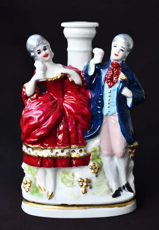 Порцеланова двойна фигура ’Галантна сцена’ - Lippelsdorf - antique