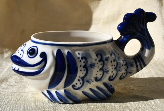Порцеланова риба на Гжел - antique
