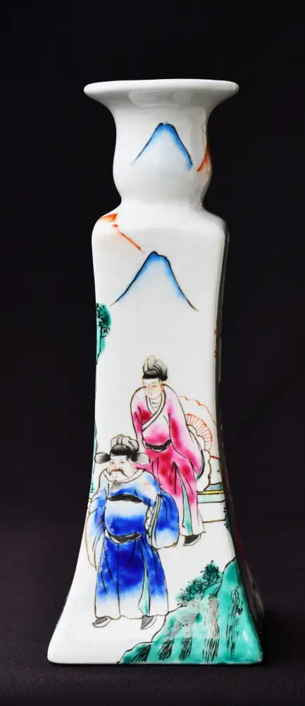 Ръчно рисуван китайски свещник - antique