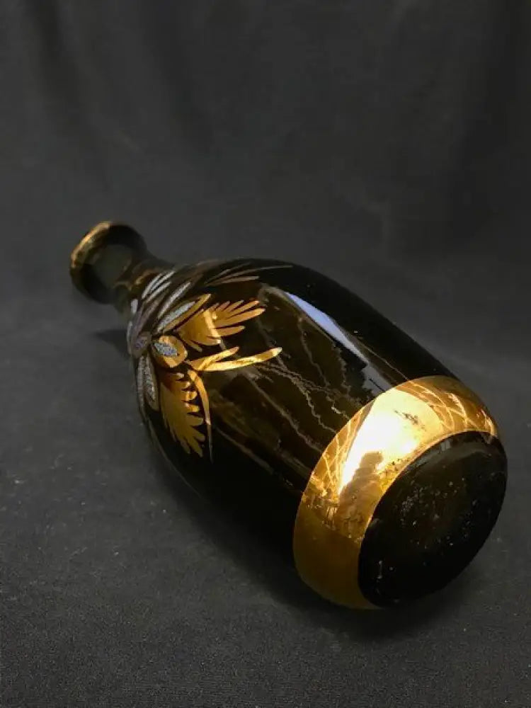 Ръчно рисувана стъклена ваза - antique