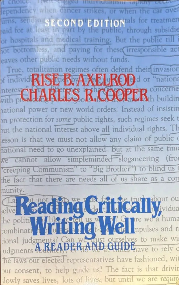Reading critically writing well: A reader and guide - Книги