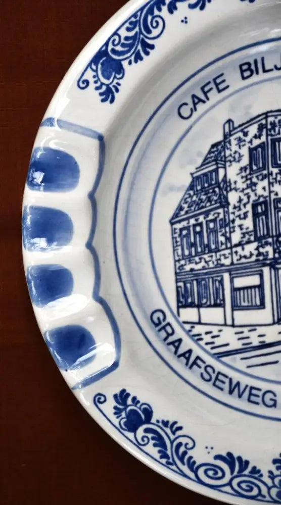 Рекламен пепелник на Delft Blue. Винтидж. - antique