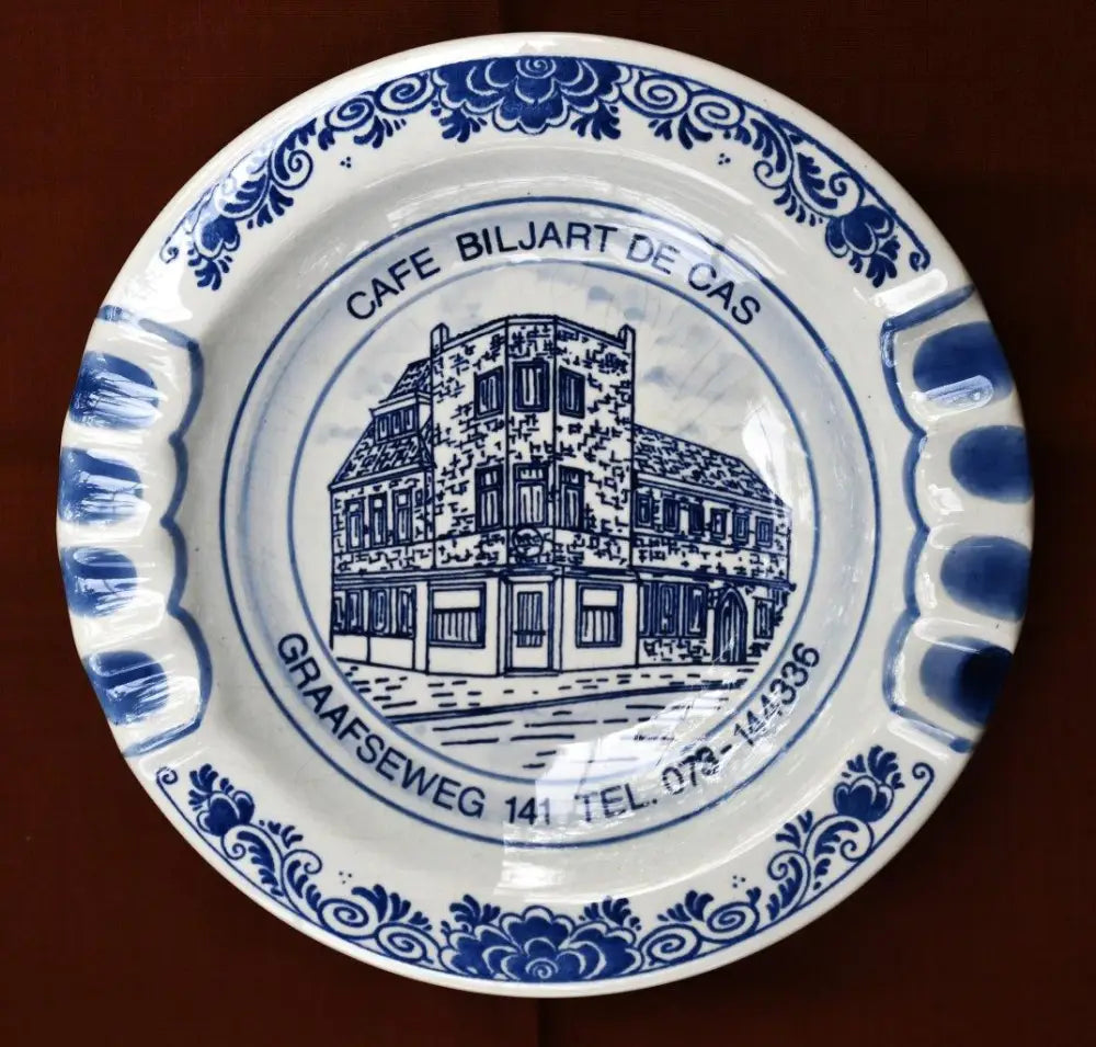 Рекламен пепелник на Delft Blue. Винтидж. - antique