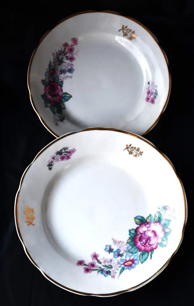 Съветски порцелан. Двоен комплект (6 + 6) винтидж чинии на Коростень. - antique