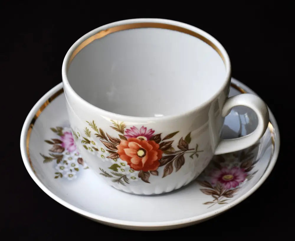 Съветски винтидж сервиз за чай - ’Dmitrovsky porcelain - Verbilki’ - antique