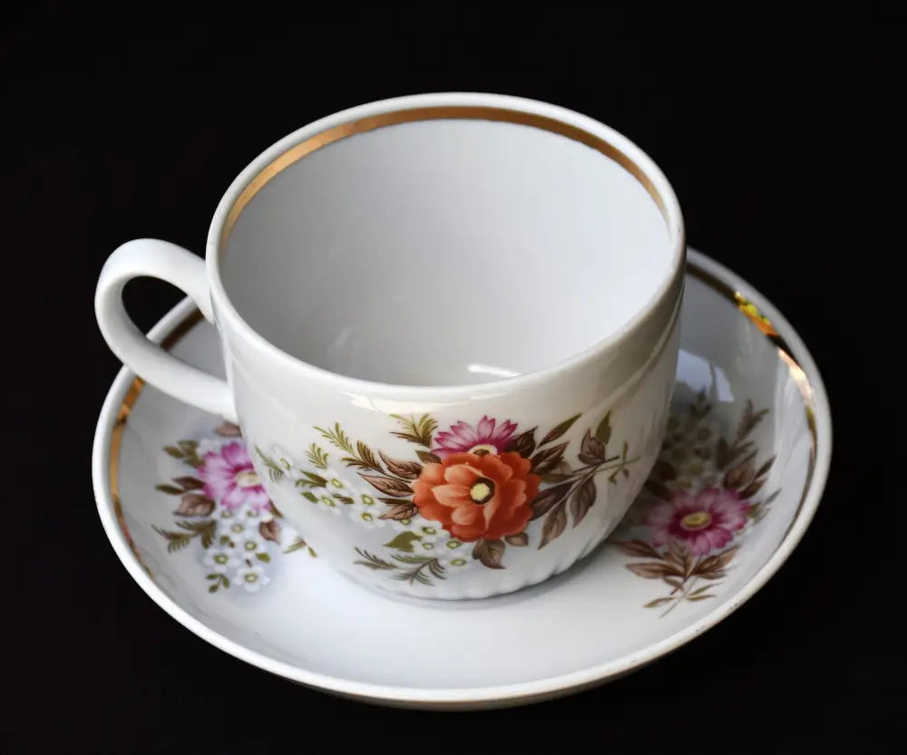 Съветски винтидж сервиз за чай - ’Dmitrovsky porcelain - Verbilki’ - antique