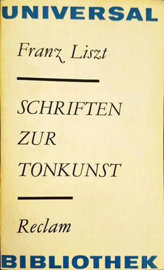 Schriften Zur Tonkunst - Книги
