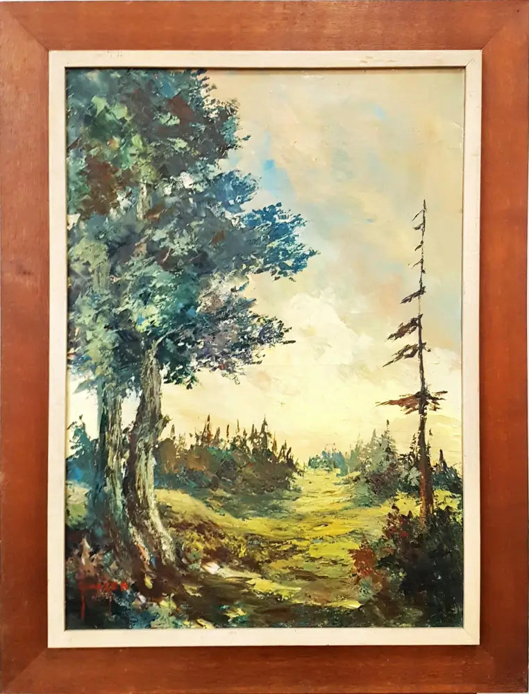 Слънчев горски пейзаж- масло от Cvancen (1194) - Картина