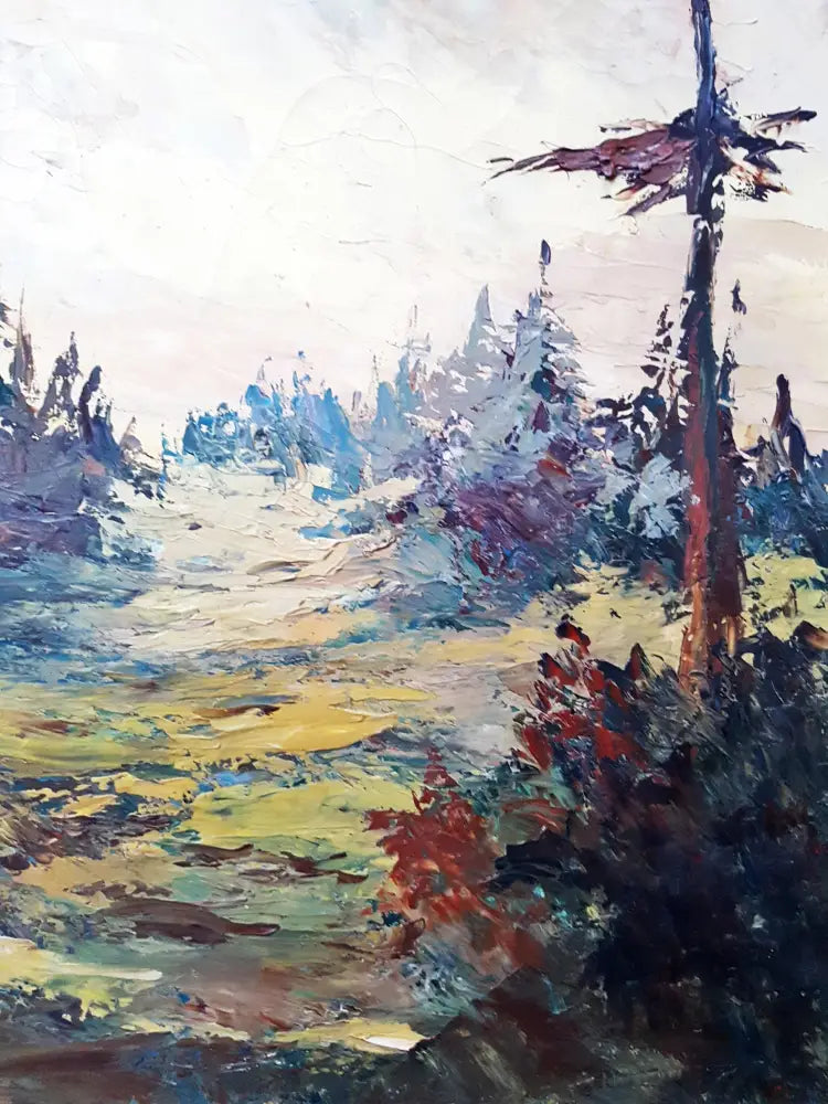 Слънчев горски пейзаж- масло от Cvancen (1194) - Картина