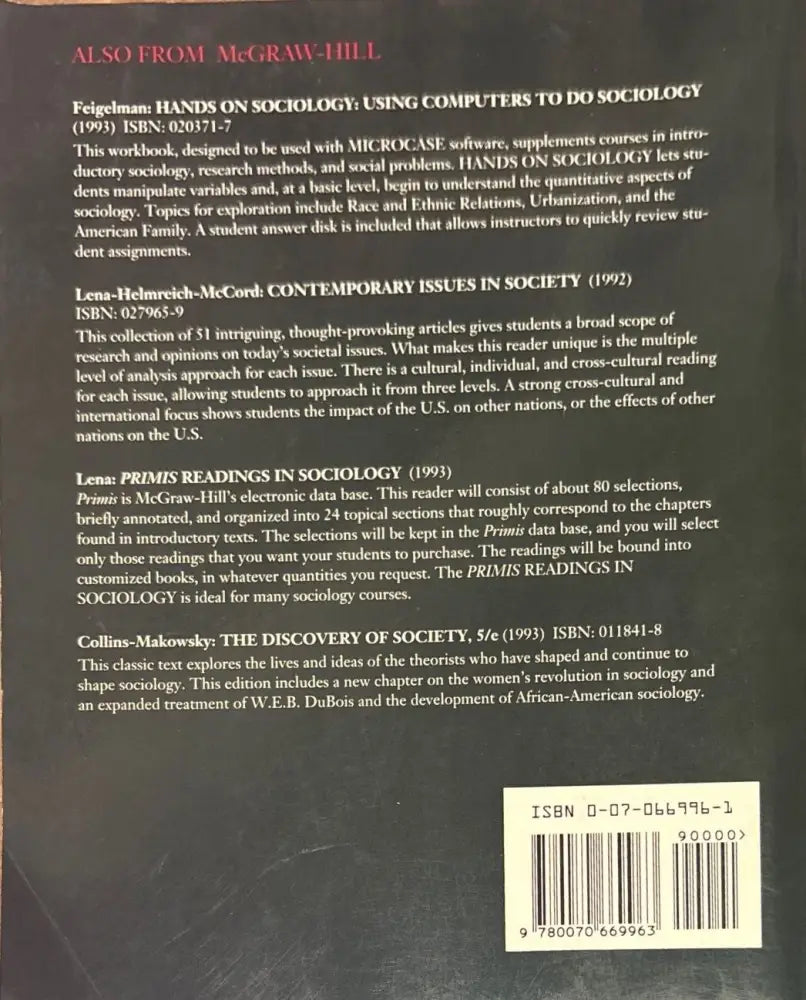 Sociology the core - Книги