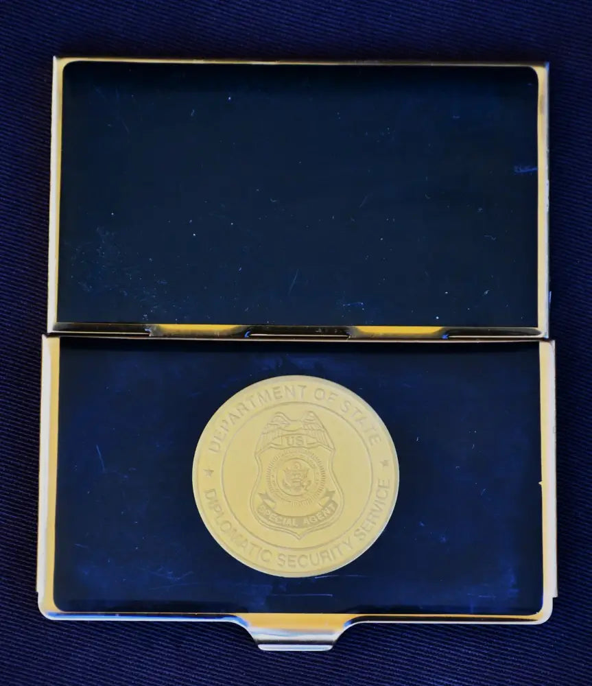 Special Agent Department Of State Diplomatic Security Service - кутия за визитки. - antique