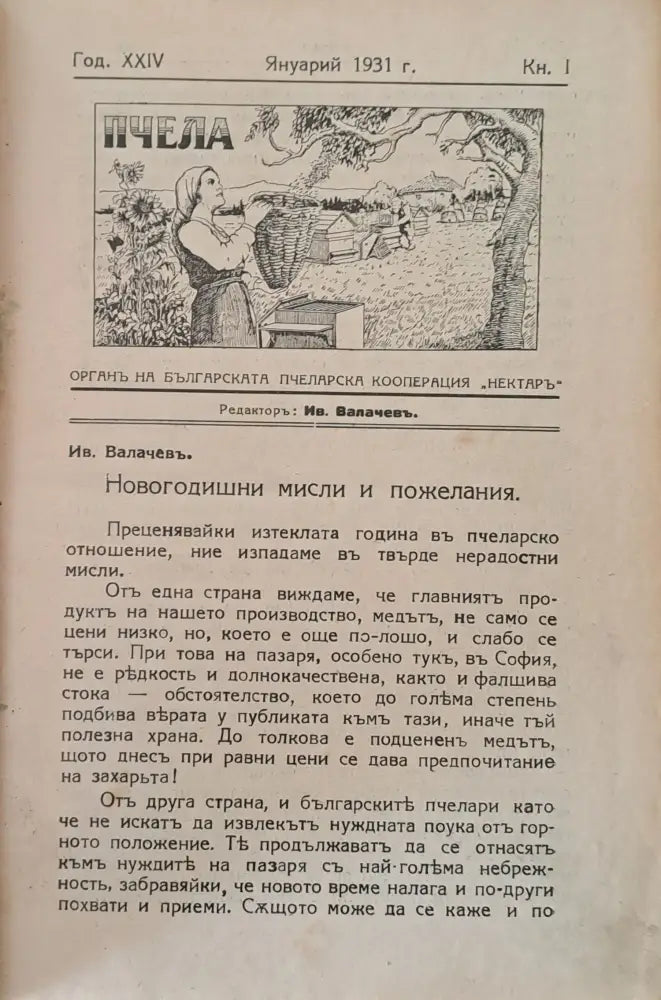 Списание ’Пчела’ година ХХІV-1931 - кн. І - XII. - Книги