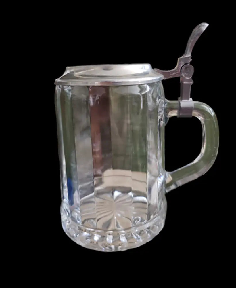 Стъклена халба с капак,вместимост 0,5L - antique