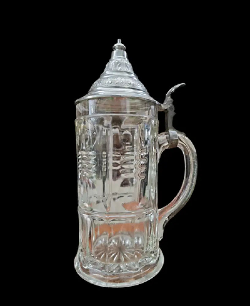 Стъклена халба с капак,вместимост 0,5L - antique