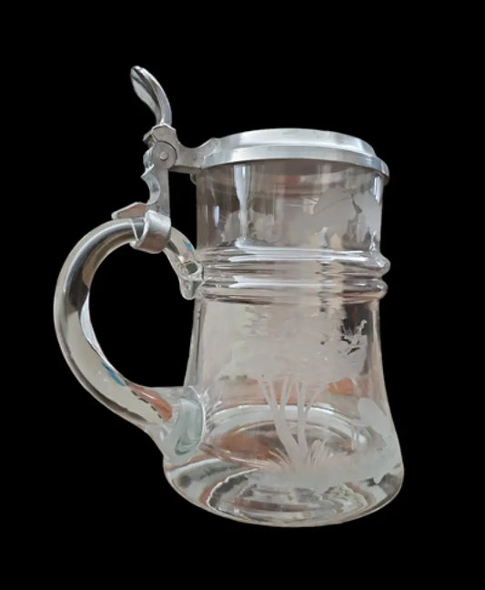 Стъклена халба с капак,вместимост 250mL (486)