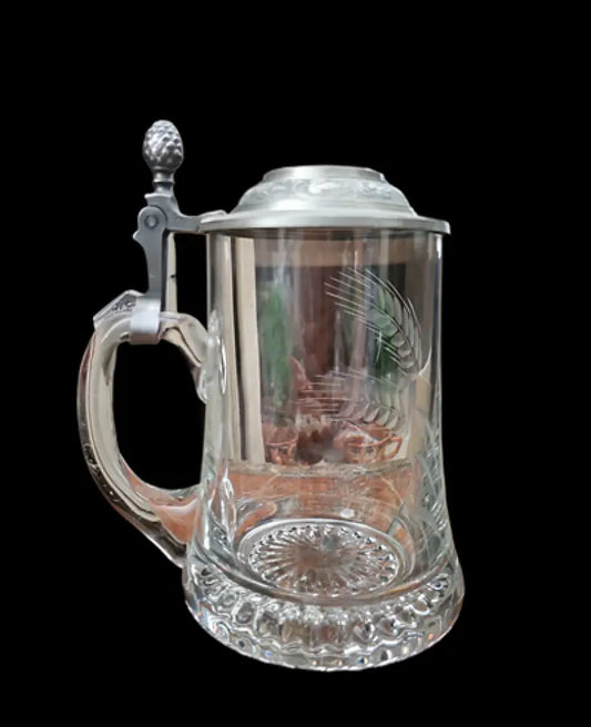 Стъклена халба с капак,вместимост 250mL (487)