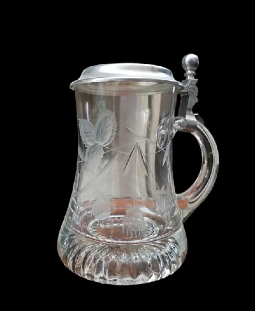Стъклена халба с капак,вместимост 250mL - antique