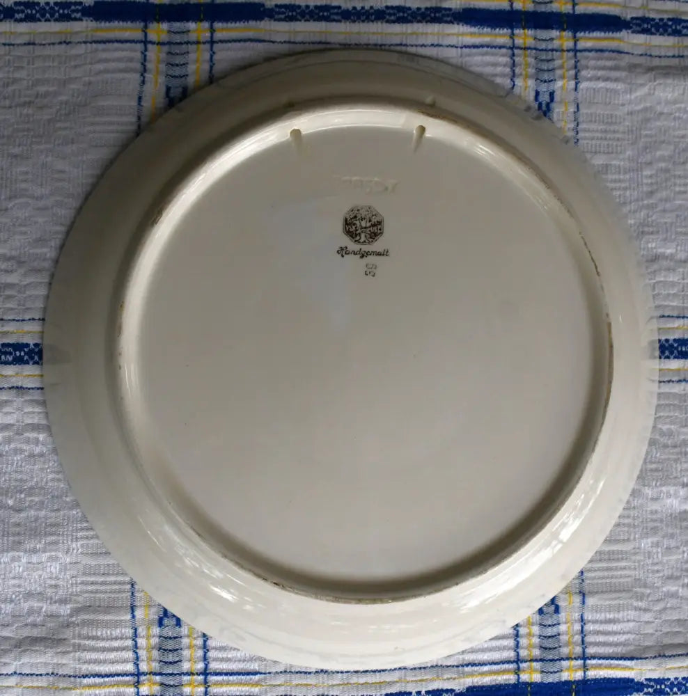 Швейцарска колекционна чиния на VSK USC. Ръчно рисувана. - antique