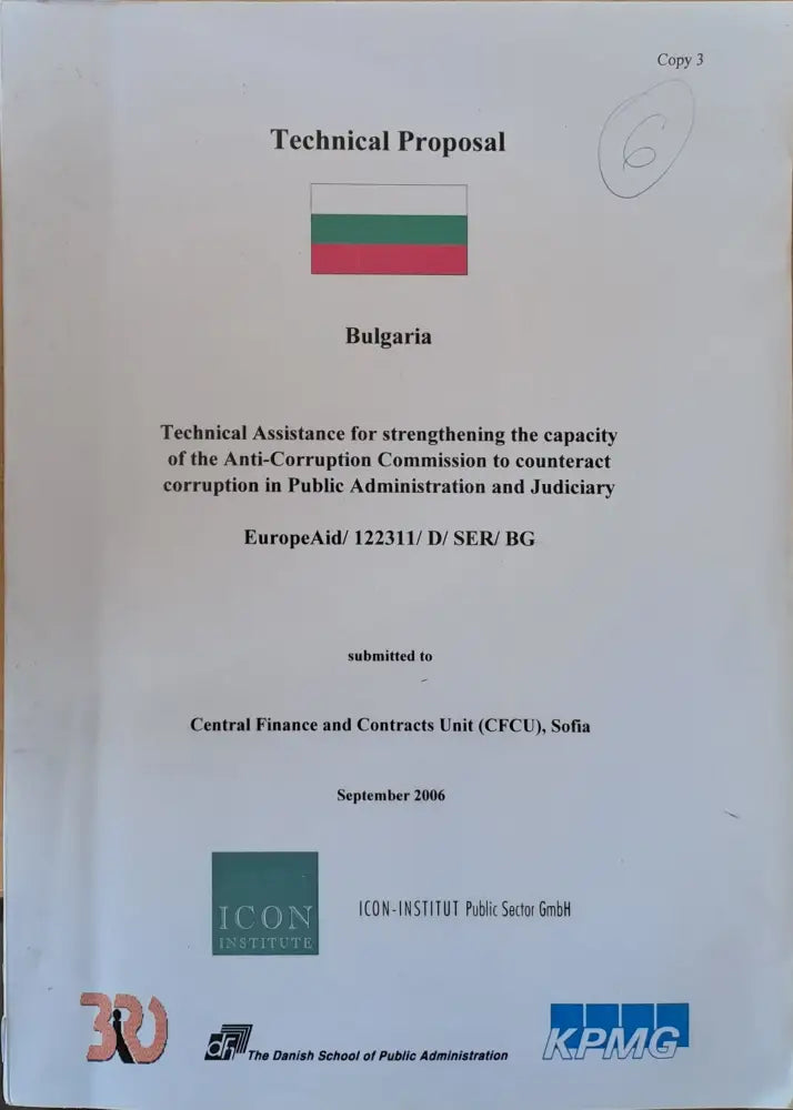 Technical Proposal-Bulgaria. Technical Assistance for strengthening the capacity of the Anti-Corruption Commission to