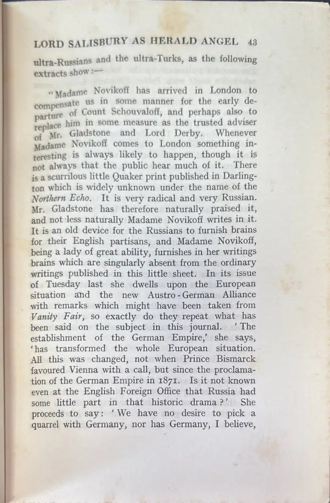 The M.P. for Russia: Reminiscences & Correspondence of Madame Olga Novikoff (2 Volumes) - Антикварни книги