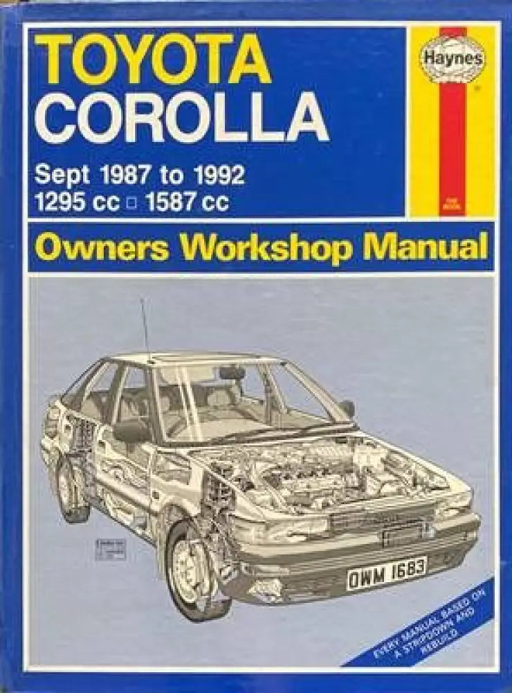 Toyota Corolla Sept 1987 to 1992 Owners Workshop Manual - Книги