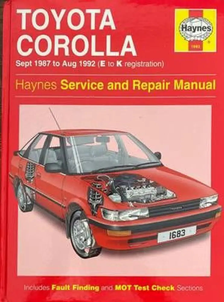 Toyota Corolla Sept 1987 to Aug 1992 (E to K registration) Service and Repair Manual - Книги
