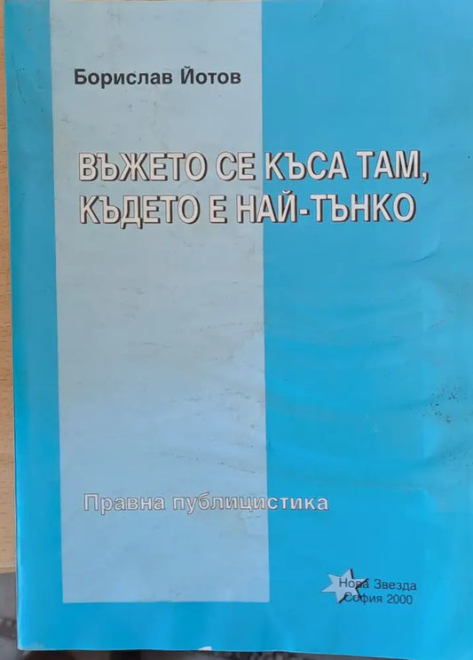 Въжето се къса там където е най-тънко - С Автограф - Книги
