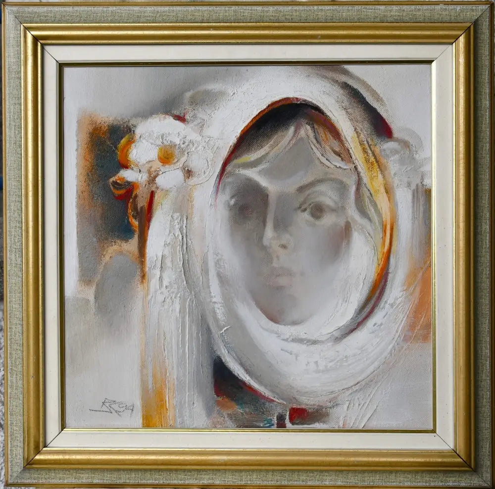 Васил Карадимов (1937-2022) ’Мечтание’ - масло върху лен подписана - antique