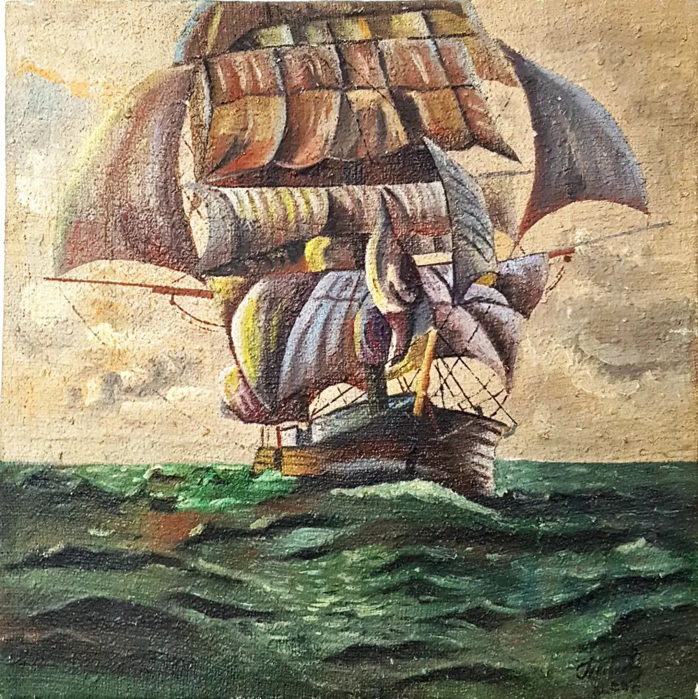 Ветроходен кораб - масло (1262) - Картина