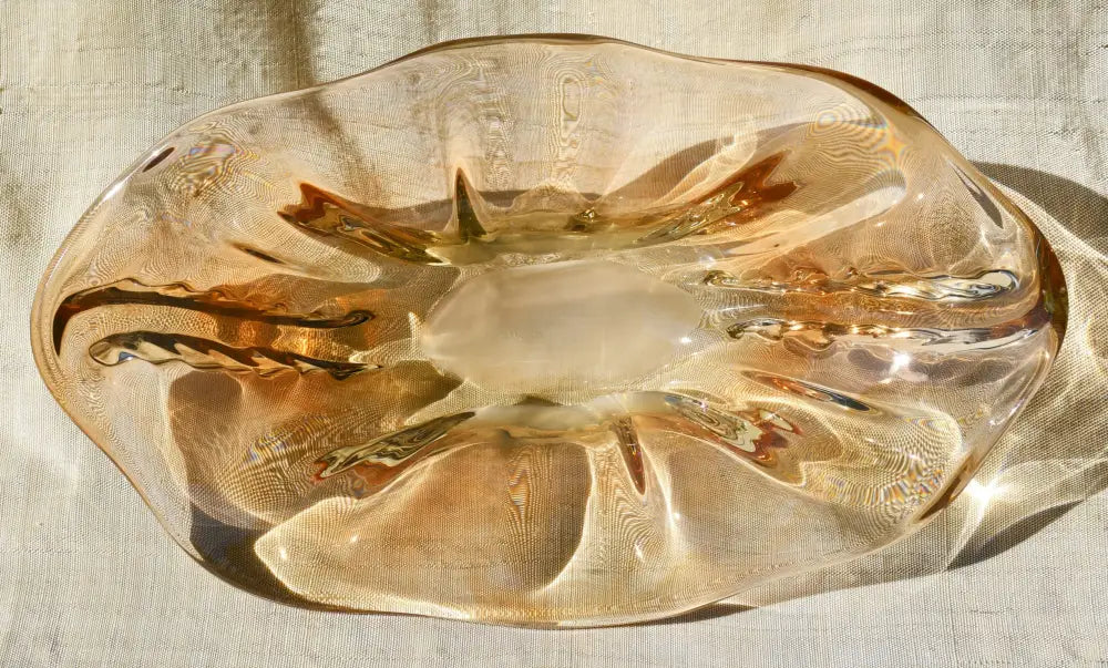 Vintage българско арт стъкло - centrepiece - antique