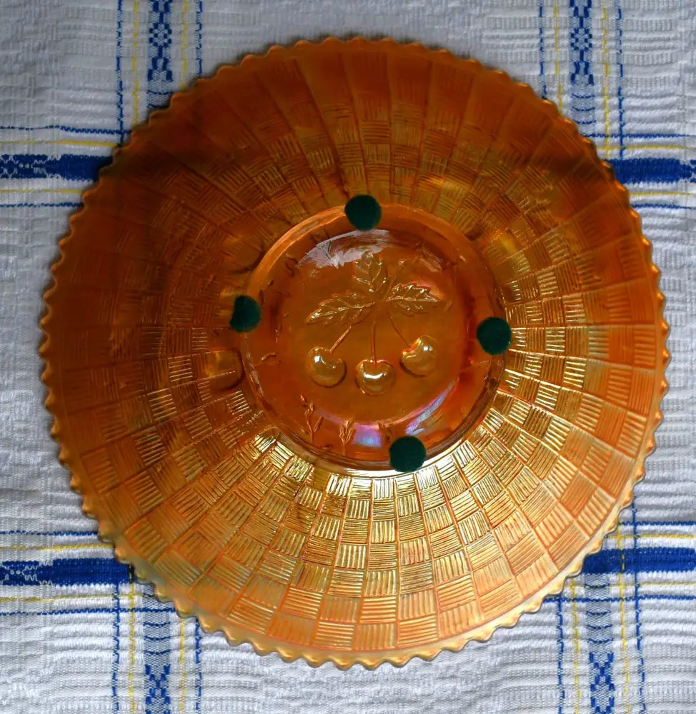 Vintagе чиния Northwood ’карнавално’ стъкло - antique