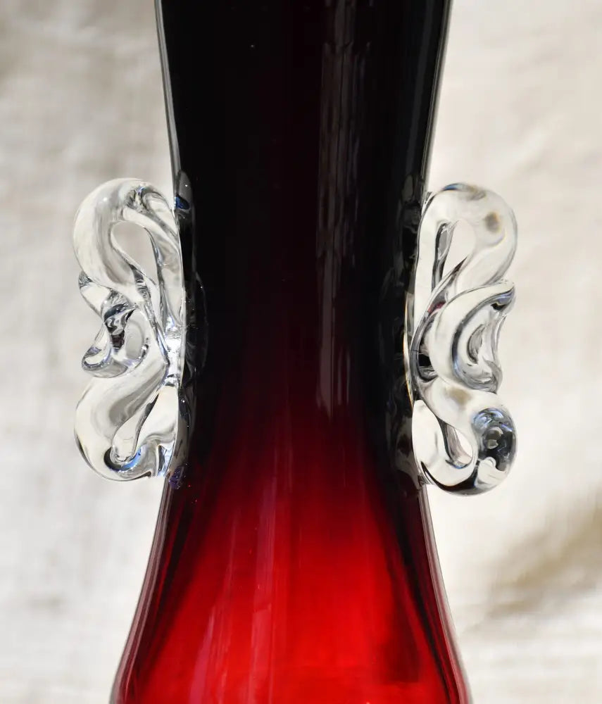 Винтидж полски art-glass свещник - antique