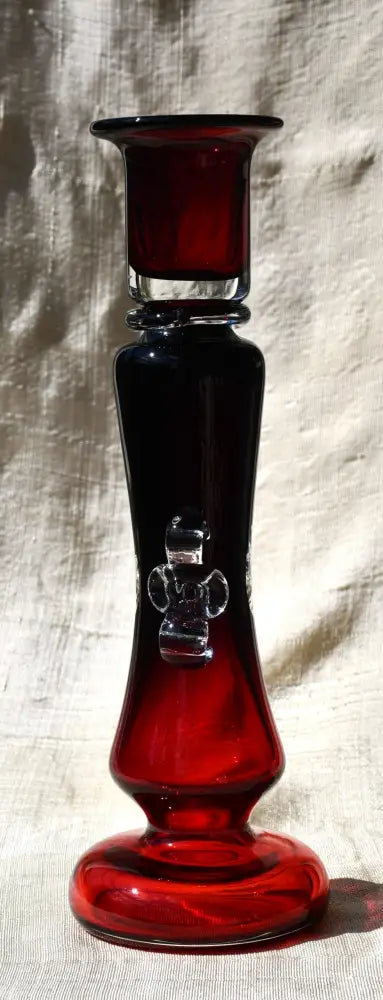 Винтидж полски art-glass свещник - antique