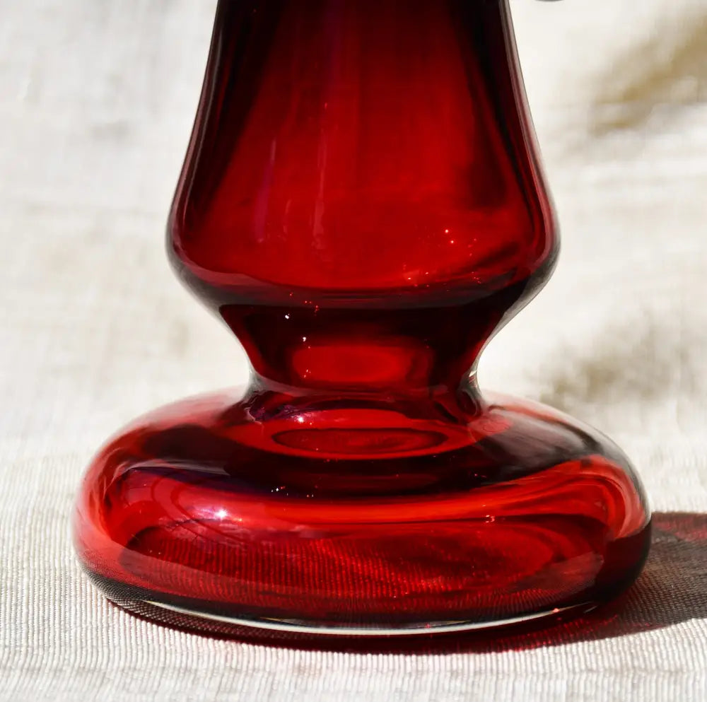 Винтидж полски art-glass свещник - antique