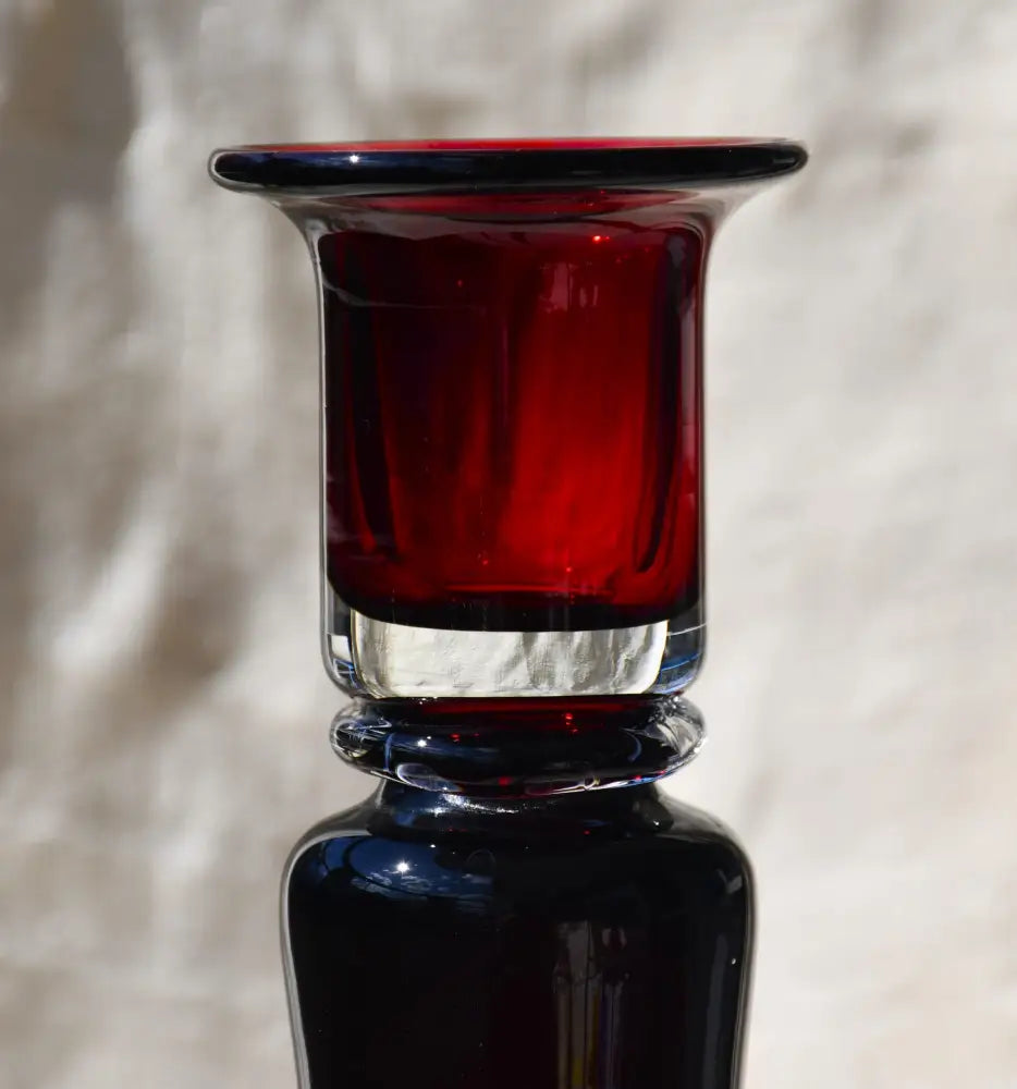 Винтидж полски art-glass свещник - antique