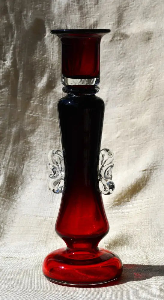 Винтидж полски art-glass свещник - antique