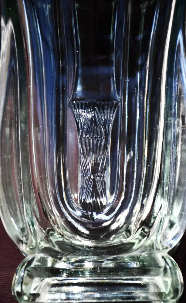 Walther Glass - модел ’ Sigrid ’ - Vintage ваза в стил Art Deco - antique