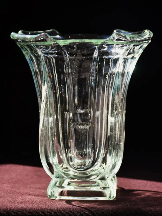 Walther Glass - модел ’ Sigrid ’ - Vintage ваза в стил Art Deco - antique