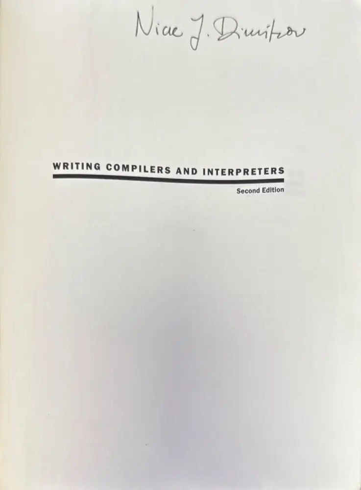 Writing Compilers and Interpreters. Second edition (375) - Книга